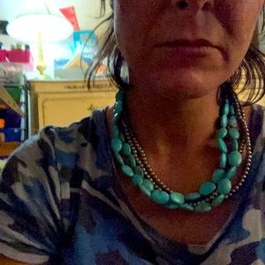 Genuine Campitos Turquoise with sterling silver 20”